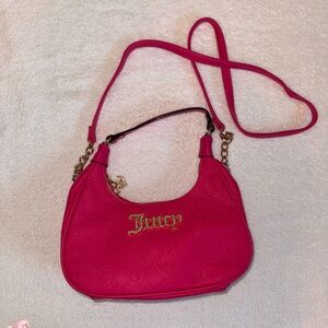 Juicy Couture Semi Charmed Hobo Bag in “Pink Flash” Embossed Faux Leather